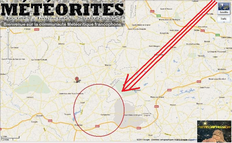  Bolide au dessus de la Bretagne premier rapport Carte bolide 19072011 (800x494)